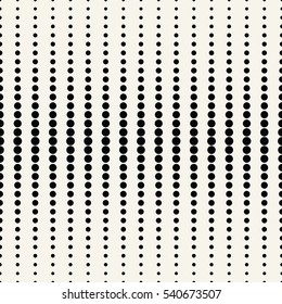 Abstract geometric black and white deco art halftone circle pattern