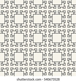 Abstract geometric black and white deco art square pattern background 