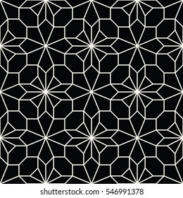 Abstract geometric black and white deco art pillow mosaic pattern