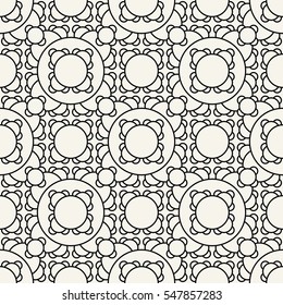 Abstract geometric black and white deco art ornament pattern background 