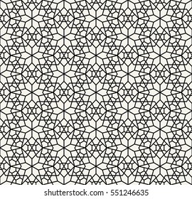 Abstract geometric black and white deco art pillow star pattern