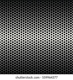 Abstract geometric black and white deco art print halftone dots pattern