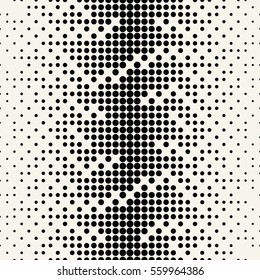 Abstract geometric black and white deco art halftone circle pattern