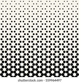 Abstract geometric black and white deco art print halftone dots pattern