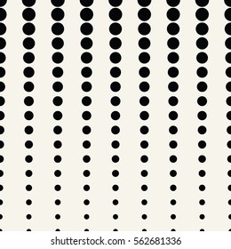Abstract geometric black and white deco art halftone circle pattern