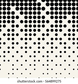 Abstract geometric black and white deco art halftone circle pattern