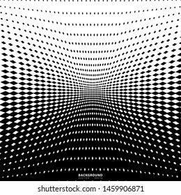 Abstract geometric black and white graphic design print halftone triangle pattern. Design element for background, posters, cards, wallpapers, backdrops, panels - Vector illustration