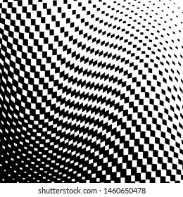 Abstract geometric black and white graphic design print halftone triangle pattern. Design element for background, posters, cards, wallpapers, backdrops, panels - Vector illustration