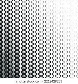 Resumen de diseño gráfico geométrico en blanco y negro imprimir patrón triángulo de medio tono. Patrón geométrico blanco y negro.