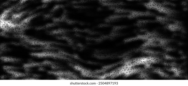 Abstractas patrón geométrico de semitono de impresión de Diseño gráfico en blanco y negro. Ilustración vectorial.