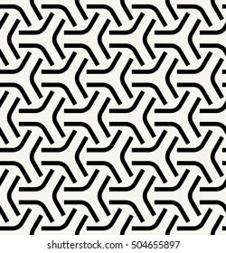 Abstract geometric black and white graphic design print pattern Y