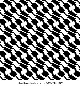 Abstract geometric black and white graphic design memphis style pattern