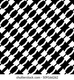 Abstract geometric black and white graphic design memphis style pattern
