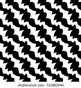 Abstract geometric black and white graphic design diagonal deco pattern
