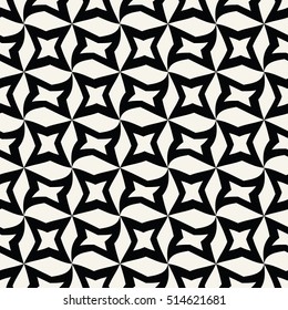 Abstract geometric black and white graphic design print stars pattern