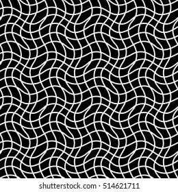 Abstract geometric black and white graphic design print grid pattern