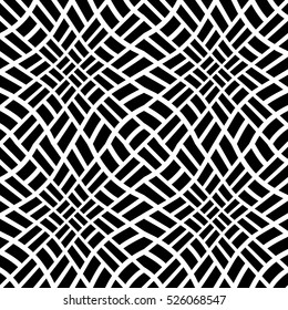 Abstract geometric black and white graphic design deco tile pattern
