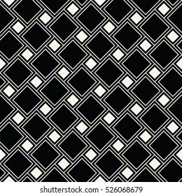 Abstract geometric black and white graphic design print squares pattern