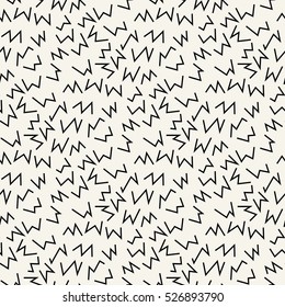 Abstract geometric black and white graphic design hipster memphis pattern