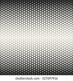 Abstract geometric black and white graphic design print halftone triangle pattern