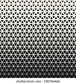Abstract geometric black and white graphic design triangle halftone pattern