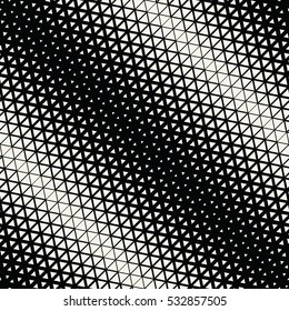 Abstract geometric black and white graphic design print halftone triangle pattern