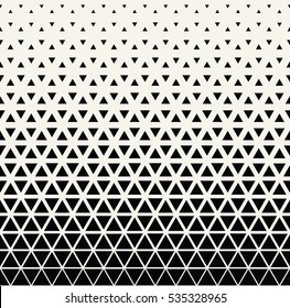 Abstract geometric black and white graphic design triangle halftone pattern