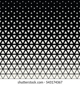 Abstract geometric black and white graphic design triangle halftone pattern