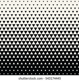 Abstract geometric black and white graphic design print triangle halftone pattern