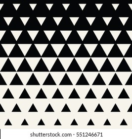 Abstract geometric black and white graphic design print triangle halftone pattern