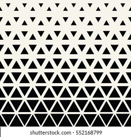 Abstract geometric black and white graphic design triangle halftone pattern