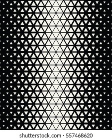 Abstract geometric black and white graphic design print halftone triangle pattern