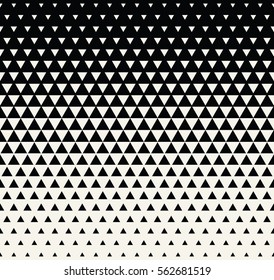 Abstract geometric black and white graphic design print triangle halftone pattern