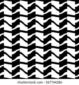 Abstract geometric black and white graphic design memphis style pattern