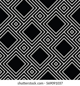 Abstract geometric black and white graphic design print squares pattern