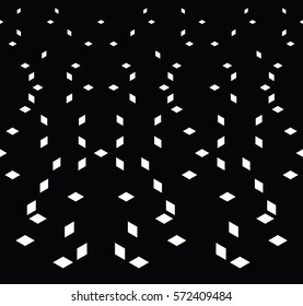 Abstract geometric black and white graphic minimal halftone pattern