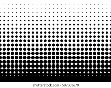 Abstract geometric black and white graphic design print halftone pattern