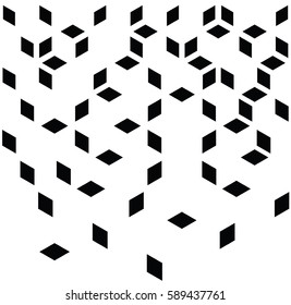 Abstract geometric black and white graphic minimal halftone pattern