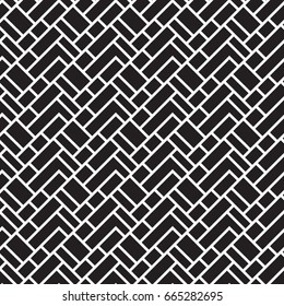 Abstract geometric black and white graphic design. Vector illustration. Monochrome seamless background.