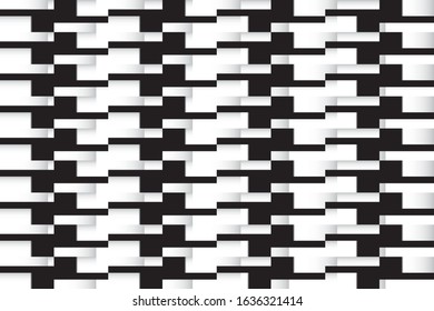 Abstract geometric black, white and gray color background. Vector, illustration.
