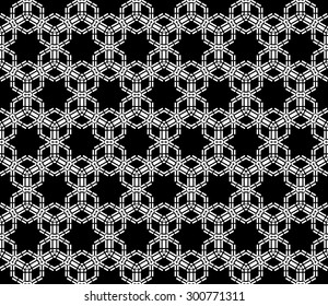 Abstract geometric black and white hipster fashion star pattern