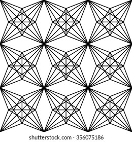 Abstract geometric black and white hipster fashion pillow pattern