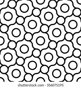 Abstract geometric black and white hipster fashion pillow pattern
