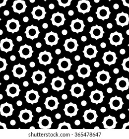 Abstract geometric black and white hipster fashion pillow pattern