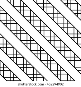 Abstract geometric black and white hipster fashion pillow pattern