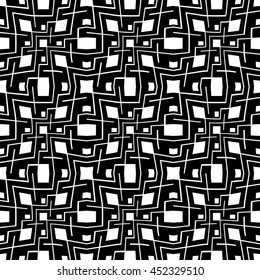 Abstract geometric black and white hipster fashion pillow pattern