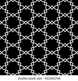 Abstract geometric black and white hipster fashion pillow pattern
