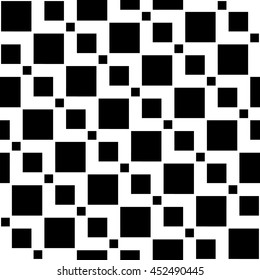 Abstract geometric black and white hipster fashion pillow squares pattern