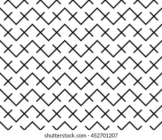 Abstract geometric black and white hipster fashion pillow chevron pattern