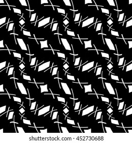 Abstract geometric black and white hipster fashion pillow ethno pattern